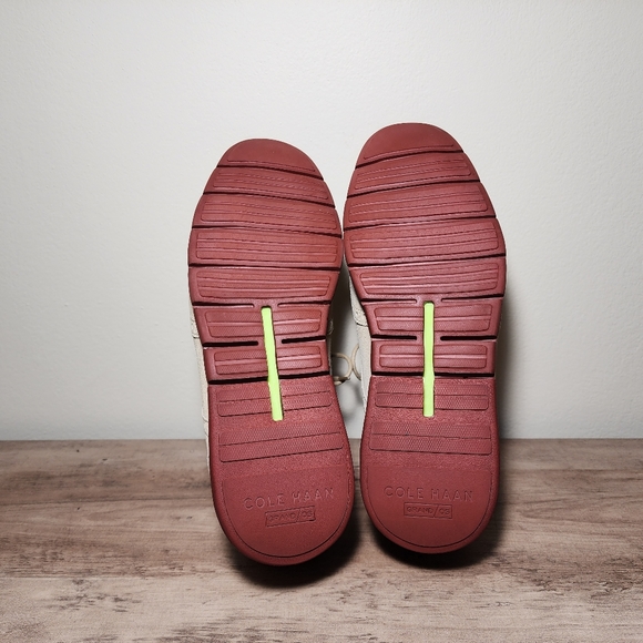 Cole Haan Grandsprint Wingtip Oxfords Mens Beige Suede Leather Shoes Size 10.5M - Picture 9 of 11